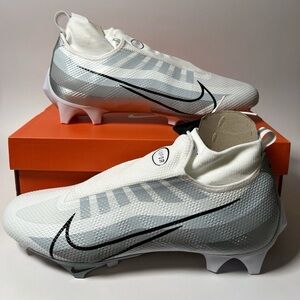 Nike Vapor Edge Pro 360 White Silver Chrome Football Cleats DQ3670-102 Mens 11